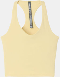 Halo Performance Crop Tank 2.0 Top Dames Geel - L