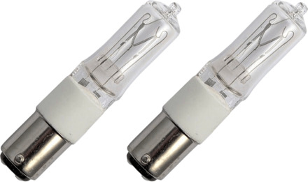 Halogeenlamp | Halolux | Bajonetfitting Ba15d | Buislamp | Helder | 15mm | 70W - 2 Stuks