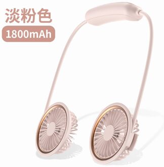 Hals Fan, Draagbare Usb Oplaadbare Led Fan Hoofdtelefoon Hand Gratis Persoonlijke Fan Wearable Koeler Ventilator Met Dual Win Roze