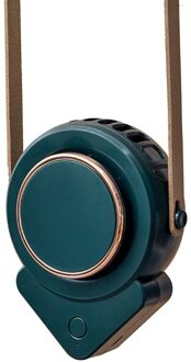 Hals Fan Mini Usb 5V Cooler Oplaadbare Ventilador Outdoor Reizen Handheld Draagbare Stille Kleine Elektrische Pc Cooling Fans Home groen
