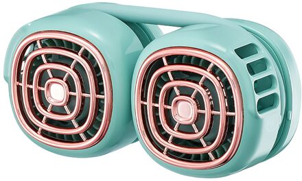 Hals Opknoping Kleine Ventilator Usb Draagbare Mini Hoofddeksels Handige Stijlvolle Eenvoudige Bladloze Lui Mute Hals Opknoping Koelventilator groen