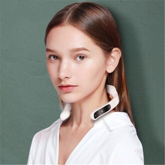 Hals Protector Massager Smart Gezondheidszorg Elektrische Warm Kompres Tientallen Elektrische Puls Pijnbestrijding Tool Cervicale Massager Relaxtion wit