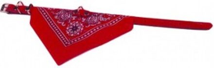Halsband met zakdoek rood 35cm