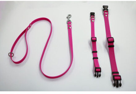 Halsband of looplijn Luca anti-slip rubber fuchsia Band 20 mm