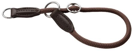 halsband voor hond freestyle met stop bruin 60 cmx10 mm