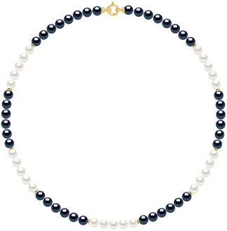 Halsketting - Rij van Echte Gekweekte Zoetwaterparels Rond 6-7 mm Goud