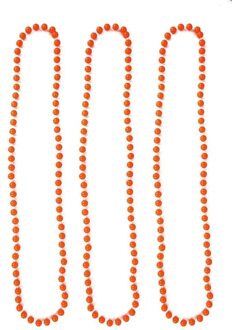 Halskettingen fluor oranje 40 cm (3st)