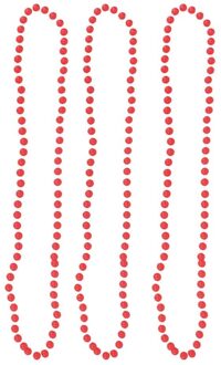 Halskettingen fluor roze 40 cm (3st)