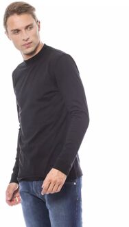 Halsloze Lange Mouwen Shirt Ve3054 Zwart