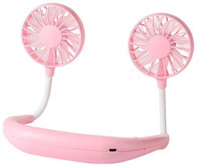 Halter Draagbare Luie Sport Fan Mini Opknoping Hals Fan Usb Oplaadbare Halter Sport Fan Luchtkoeler Outdoor groen