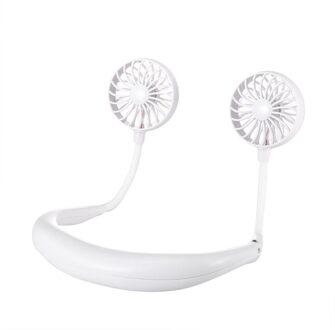 Halter Draagbare Luie Sport Fan Mini Opknoping Hals Fan Usb Oplaadbare Halter Sport Fan Luchtkoeler Outdoor oranje