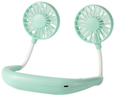 Halter Draagbare Luie Sport Fan Mini Opknoping Hals Fan Usb Oplaadbare Halter Sport Fan Luchtkoeler Outdoor rood