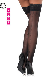 Halterloze kousen met stippen & kant, CC2520737 - Maat:: 3 = M