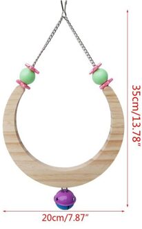 Halve Maan Vorm Vogel Speelgoed & U Vorm Papegaai Naaien Kooi Speelgoed Met Klokken Voor Kleine Huisdier Vogels Zoals Grasparkiet of Kanarie groot U