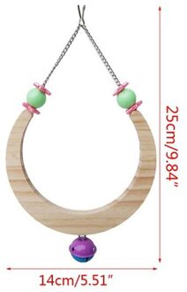 Halve Maan Vorm Vogel Speelgoed & U Vorm Papegaai Naaien Kooi Speelgoed Met Klokken Voor Kleine Huisdier Vogels Zoals Grasparkiet of Kanarie klein U