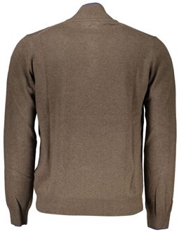 Halve Rits Gebreide Trui Casual Stijl Salie Groen - 2XL