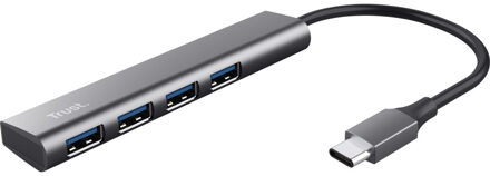 Halyx 4-poorts USB-C Hub USB Hub Grijs