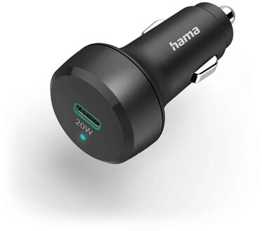 Hama 20W Autolader - 1 x USB-C Power Delivery - Zwart