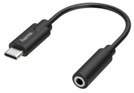 Hama Audio-adapter, USB-C-stekker - 3,5-mm-jack-aansluiting, stereo Mini jack kabel