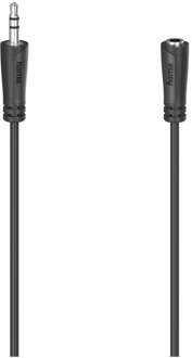 Hama Audio-verlengkabel 3,5-mm-jack - koppeling, stereo, 1,5 m Mini jack kabel Zwart
