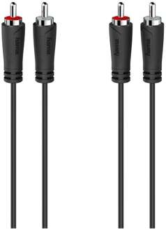 Hama AUDIOKABEL, 2 CINCH-STEKKERS - 2 CINCH-STEKKERS, 1,5 M Audio kabel Zwart