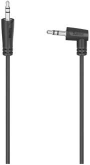 Hama AUDIOKABEL, 3,5MM JACK 90 GRADEN 3,5MM JACK, STEREO, 0,5 M Audio kabel Zwart