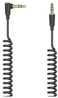 Hama Audiokabel Flexi-Slim spiraal, 3,5-mm-jack-st. 90 - stekker, stereo, 1,5 m Luidspreker kabel Zwart