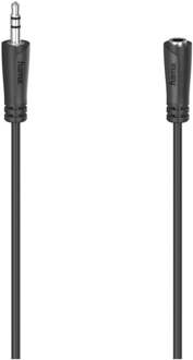 Hama AUDIOVERLENGKABEL 3,5-MM-JACK - KOPPELING, STEREO, 5,0 M Audio kabel Zwart