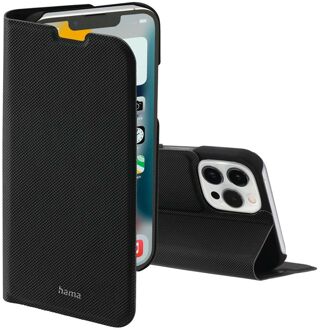 Hama Booklet Slim Pro Cover Hoesje geschikt voor Apple iPhone 13 Pro - Pasvakjes - Magnetische sluiting - Standfunctie - Perfecte Pasvorm - Zwart