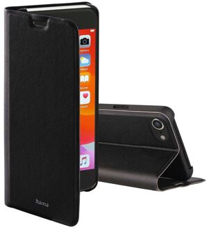 Hama Booklet Slim Pro Cover Hoesje geschikt voor Apple iPhone SE 2020 - Met Pasvakjes en Standfunctie - Zwart