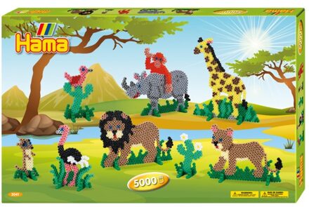 Hama cadeauset strijkkralen safari - 5000-delig Multikleur