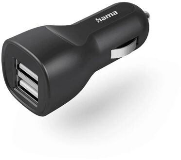 Hama Car Charger met 2x USB-A Socket 12 W Oplader Zwart