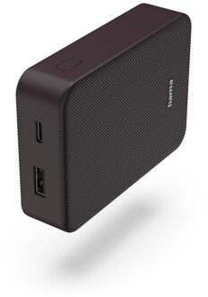 Hama Colour 10 Power Pack 10000 mAh 2 Outputs:USB-C USB-A Powerbank Paars