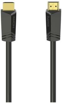 Hama High speed HDMI-kabel, connector - connector, 4K, ethernet, verguld 7,5 m HDMI kabel Zwart