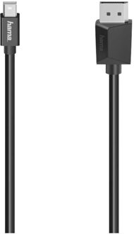 Hama Kabel 4K Ultra-HD Mini-Displayport naar Displayport 1.2, 1.50m Kabel Zwart