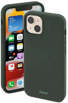 Hama MagCase Finest Feel Pro Cover Hoesje geschikt voor Apple iPhone 13 Mini - Compatibel met Magasafe - TPU materiaal - Zijdezacht afwerking - Krasbestendig - Perfecte Pasvorm - Groen