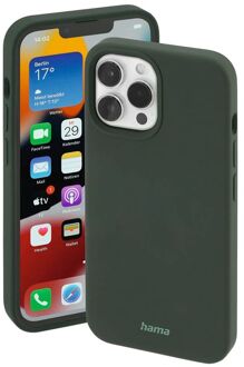 Hama MagCase Finest Feel Pro Cover Hoesje geschikt voor Apple iPhone 13 Pro - Compatibel met Magasafe - TPU materiaal - Zijdezacht afwerking - Krasbestendig - Perfecte Pasvorm - Groen