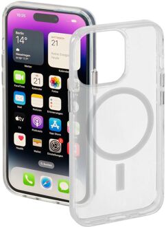 Hama MagCase Safety Cover Hoesje geschikt voor Apple iPhone 14 Pro Max - Met Magnetische Ring - Transparant