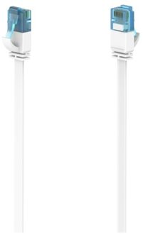 Hama Netwerkkabel, CAT-6a, 10 Gbit/s, U/UTP, plat, 5,00 m UTP kabel Wit