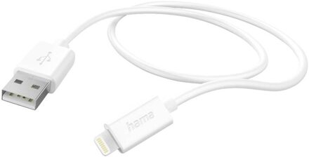 Hama Oplaadkabel USB-A - Lightning 1 M Oplader Wit