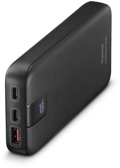 Hama PD 20 Power Pack 20000 mAh Outputs:2x USB-C USB-A Fast Charging Powerbank Grijs