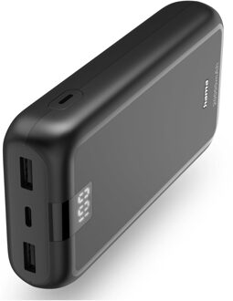 Hama Performance 20 Power Pack 20000 mAh 3 Outputs:USB-C 2x USB-A Powerbank Antraciet