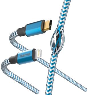 Hama Reflective USB-C naar Lightning Kabel - MFI-gecertificeerd - 150cm - Blauw