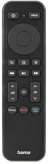 Hama Remote Control for TV + Netflix Prime Video Disney+ Buttons Programmable Afstandsbediening Zwart