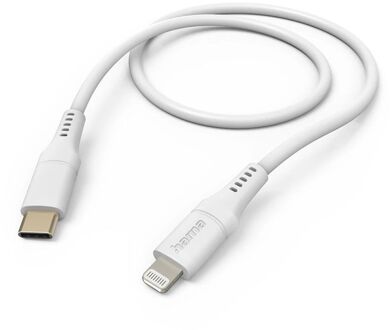 Hama Silicone USB-C naar Lightning Kabel - MFI gecertificeerd - 150cm - Wit
