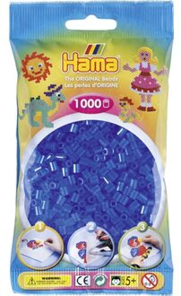 Hama Strijkkralen 1000 Stuks Blauw Doorzichtig