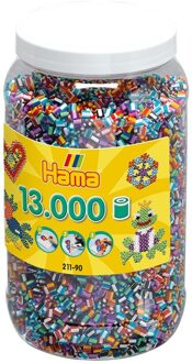 Hama Strijkkralen Beads - Midi - 13.000 Beads in Tub - Striped (211-90)