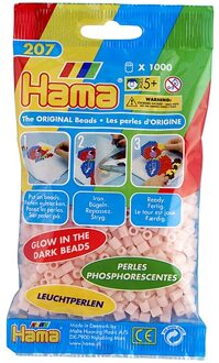 Hama Strijkkralen Hama 1000 Stuks Rood Glow Blauw