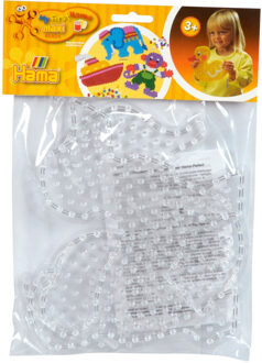 Hama Strijkkralen Hama Maxi Strijkkralen Grondplaat Hama Hond + Eend Transparant