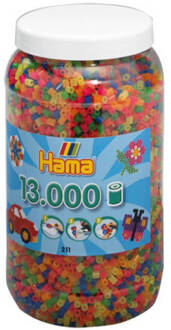 Hama Strijkkralen Ton Met 13000 Stuks Neon